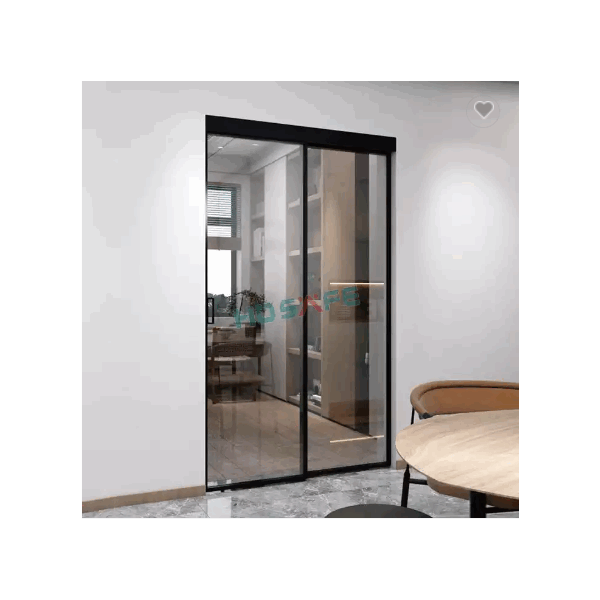 HDSAFE aluminium frame indoor glass sliding door manufacturer no bottom track glass doors home house / 1