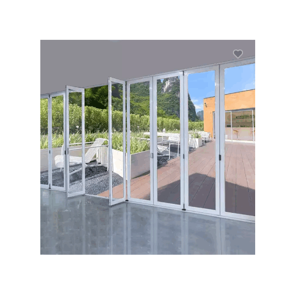 HDSAFE Aluminium Interior Bifold Doors Exterior Patio Glass Partition Door Balcony Large Insulating  / 3