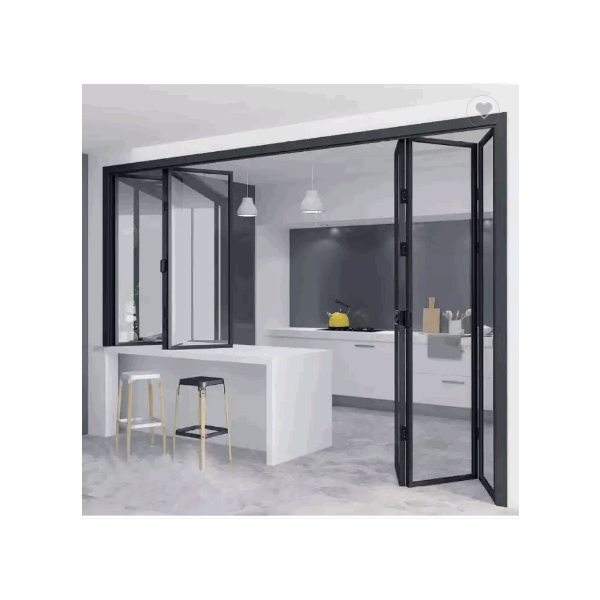 HDSAFE Aluminium Interior Bifold Doors Exterior Patio Glass Partition Door Balcony Large Insulating  / 5