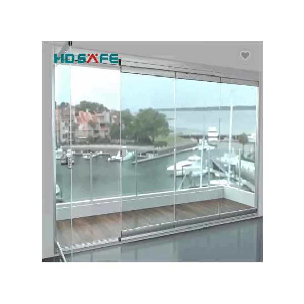 Aluminum sunroom glass garden house sliding folding door frameless aluminium glass sun room season b / 5