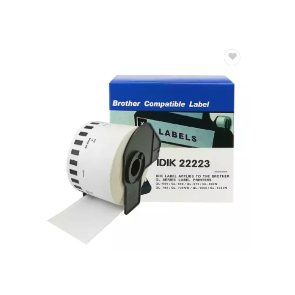 50 mm*30.48m Continuous White Paper Tape compatible brother labels DK22223 dk2223 / 1