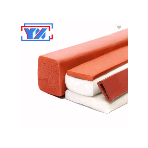 OEM Square silicone extrusion foam rubber sponge seal strip / 4