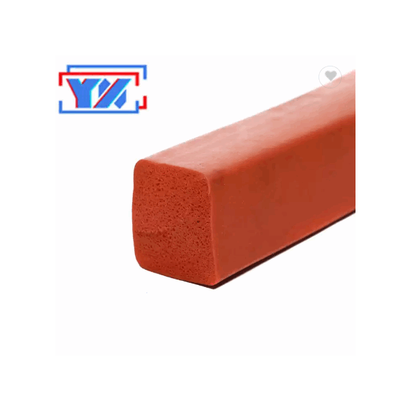 Heat resistant extrude Square foam silicone rubber seal strip / 4