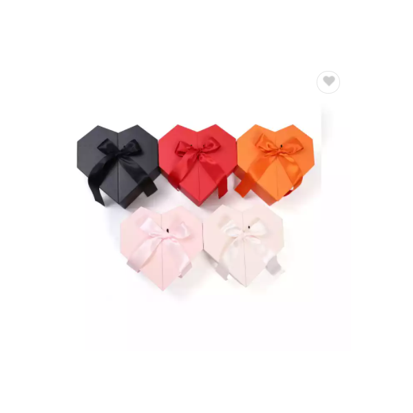 2021 New Design Heart Song Flower Gift Box with Hinged Door Cover Ribbon Bow Lock / 1