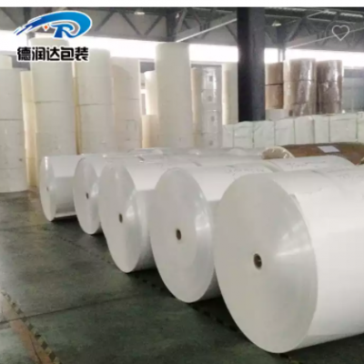 China supplier wholesale 30-480gsm PE coated paper roll with custom printing/packing/cutting service