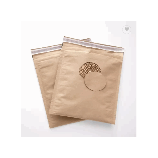 100% Recyclable Biodegradable Brown Expandable Mailer Paper Bag Honeycomb Express Bag Courier Mailin / 1