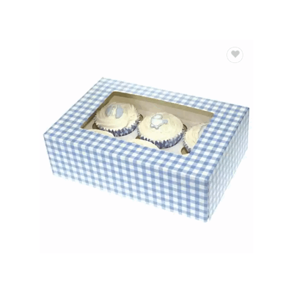 Customized PVC Window Cupcake Cake Box Paper Packaging / 2