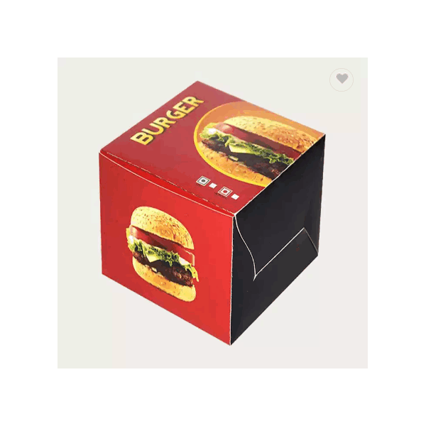 Burger Box Custom Printed Foldable Cardboard Hamburger Packaging Paper Burger Box / 5