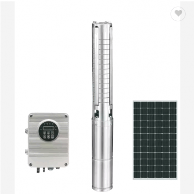 DC solar permanent magnet submersible water pump with external controller