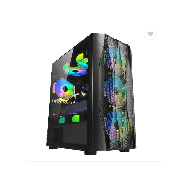 wholesale desktop custom glass btx plexiglass with fan desktop led mid tower boitier pc gamer case c / 3