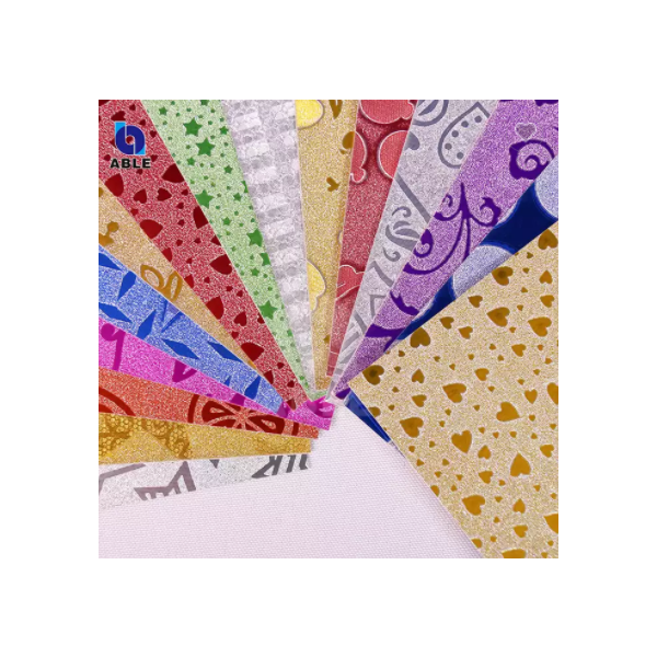 Factory Quality 250GSM Glitter Patterned Paper Cardstock from China / 3