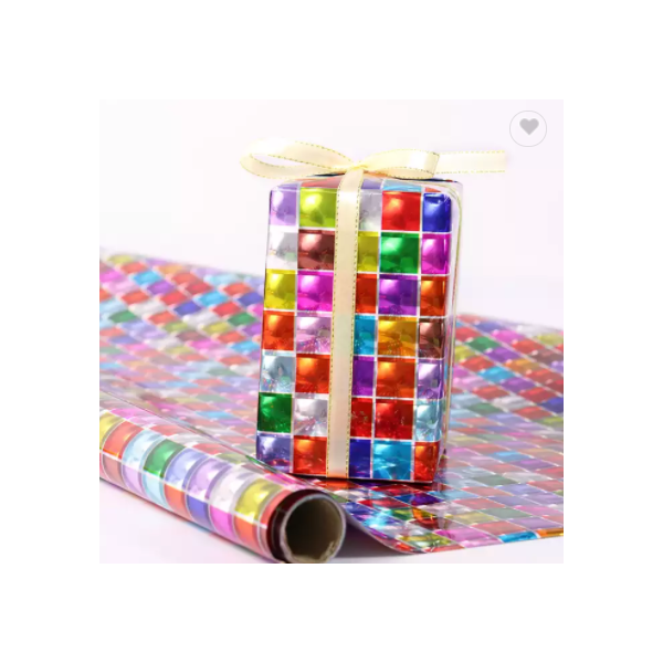 Wholesale Custom Holographic Reflective 3D Gift Wrapping Paper Gift Wrap / 2