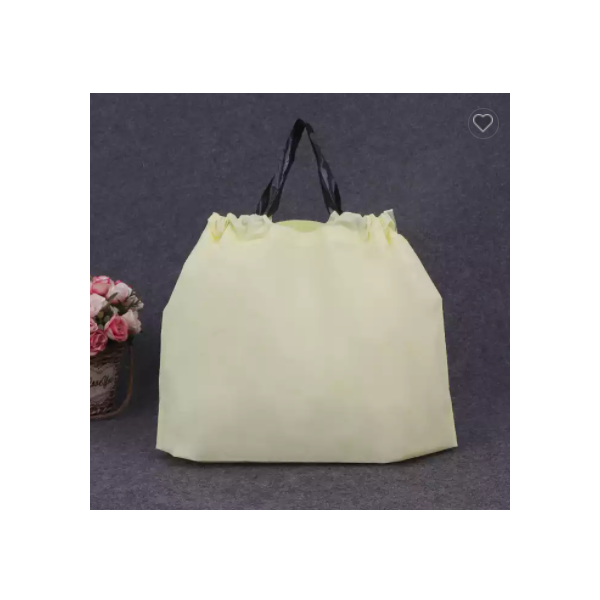 Pink Drawstring Bags/ Custom Matte PE Plastic Shopping Bag With Handle/Plastic Clothing Packaging Ba / 3