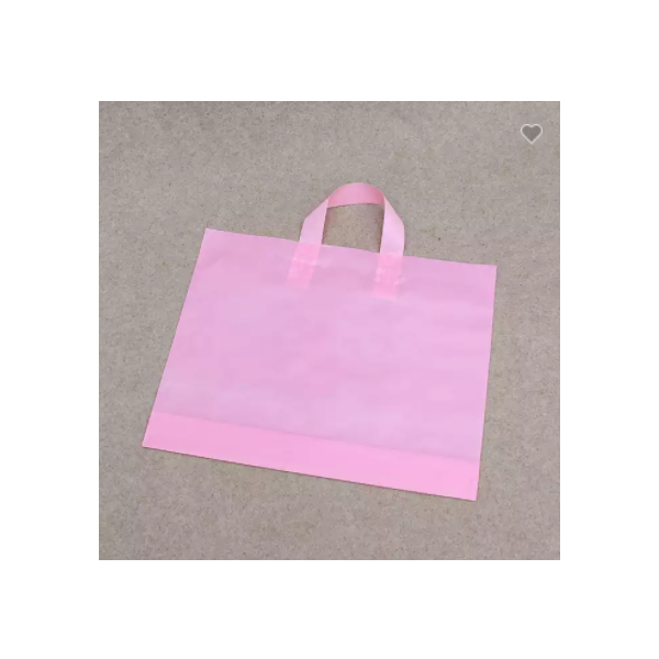 Custom Printed Logo Design Tote Punching Carry Handle Fashion Gift Plastic Bag Clothing Packaging ba / 3