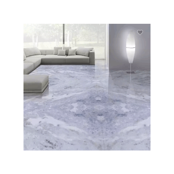 Polished Natural Stone Marble Flooring Tiles Brazil Crystal Blue Marble Slab / 3