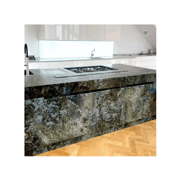 Luxury Natural Labradorite Blue Granite Slabs For Kitchen Countertops / 3