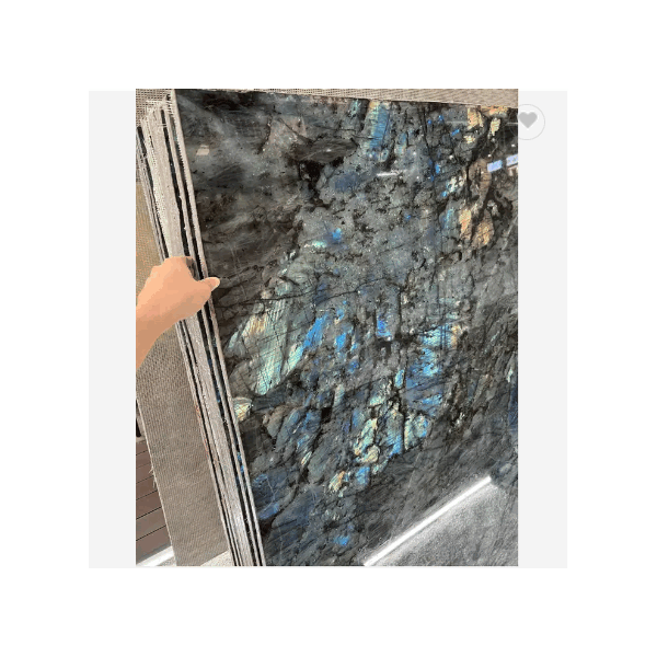 Luxury Natural Labradorite Blue Granite Slabs For Kitchen Countertops / 4