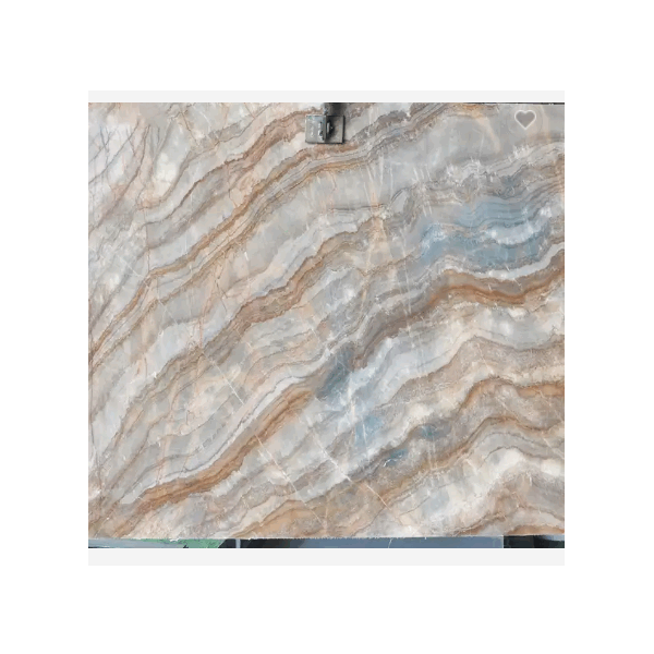 Natural Wall Tiles Living Room Open Book Marble Background Wall Luxury Brazilian Essenza Blue Quartz / 2