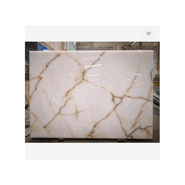 Natural Onyx Marble Wall Decorative Backlit White Onyx Slab for Wall Panel Sheet / 4