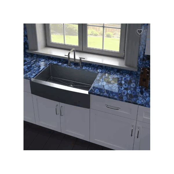 2022 New Design Agate Marble Kitchen Blue Agate Backlit Kitchen Counter Top / 4