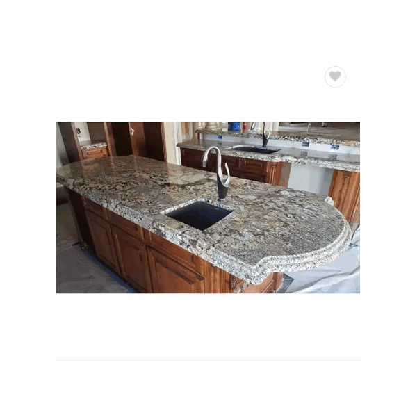 Pre cut sizes cabinet prefab customized stone white kitchen granite countertop / 2