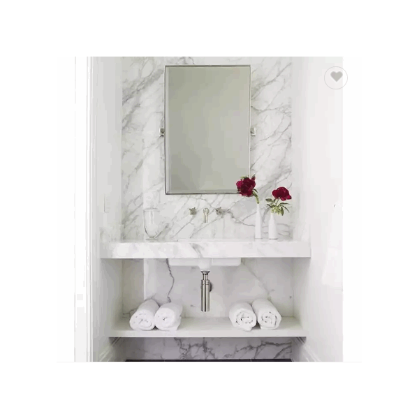 30 Inch Floating Bathroom Vanity With Single Sink Natural Marble Bathroom Floating Vanity / 1