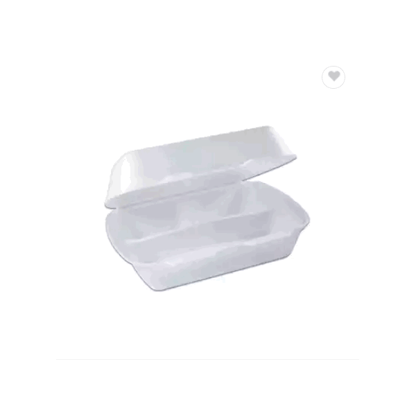 Al Bayader Foam Container With Hinged Lid, Carryout Food Disposable Snack Containers / 6