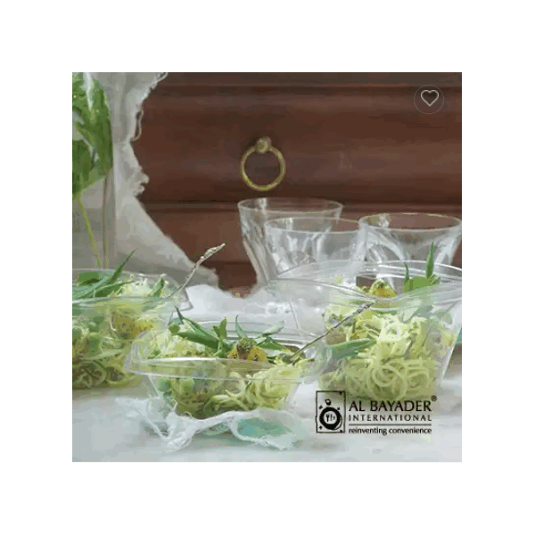 Disposable plastic salad bowl with lid / 3