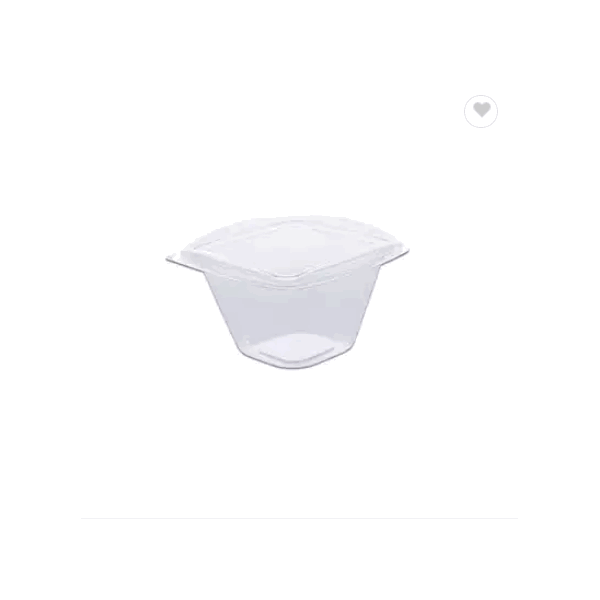 Disposable plastic salad bowl with lid / 4