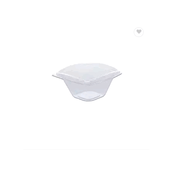 Disposable plastic salad bowl with lid / 2