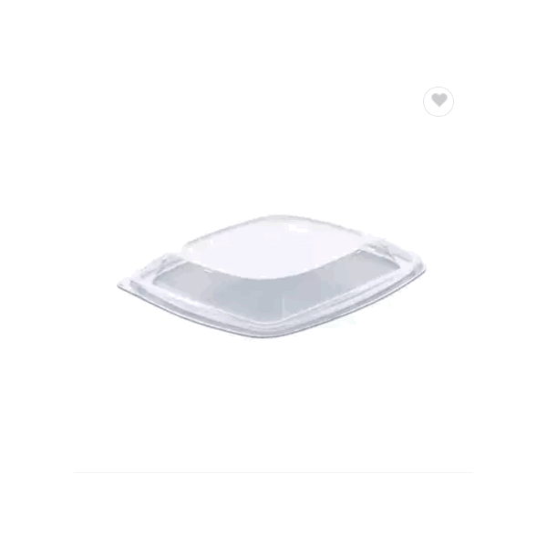 Disposable plastic salad bowl with lid / 6