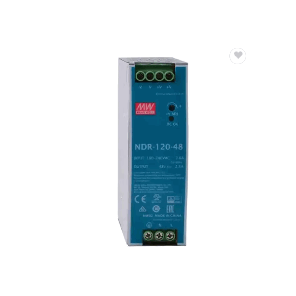 NDR-120-48 48V 120W 2.5A Industrial ORIGINAL MEAN WELL SWITCHING DIN RAIL POWER SUPPLY / 3