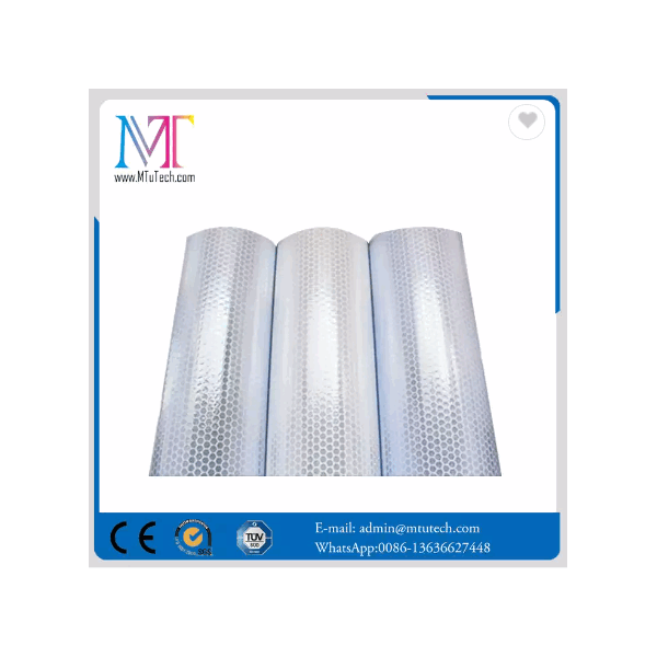 Eco Solvent Reflective Sheeting Film White PVC Printing Material / 4