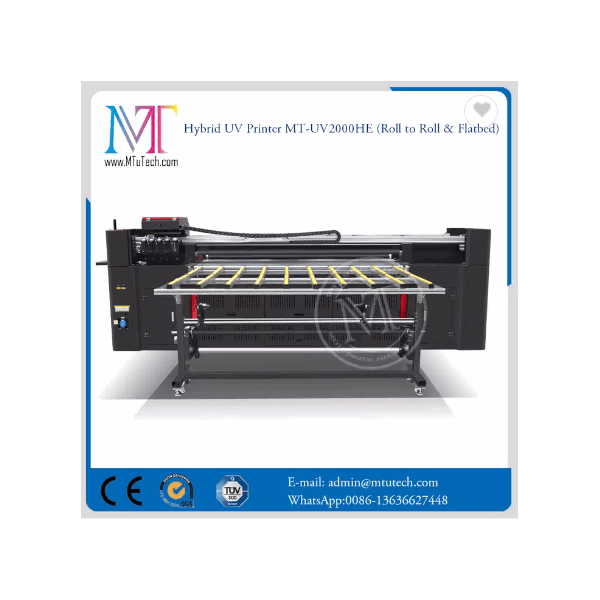 Lifelong Technology Support 2000mm Hybrid UV Printer Machine Canvas Printing Machine / 3