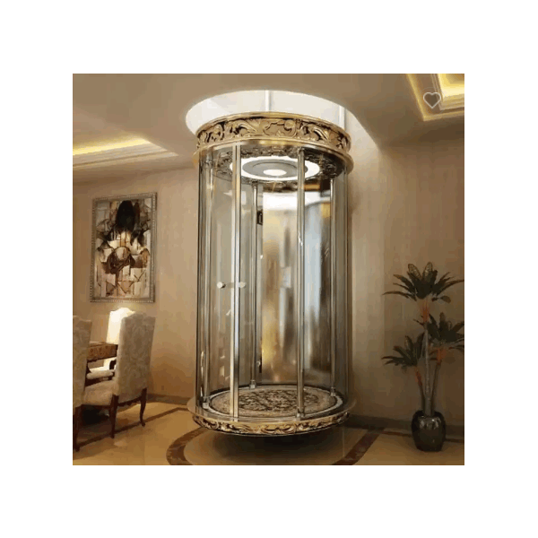 Villa Used Panoramic Glass Elevator, Hot Sale Villa Used Round Glass Home Elevator / 3