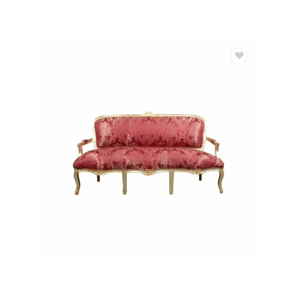Best Quality Sofa Louis XV red and gilded wood / 1