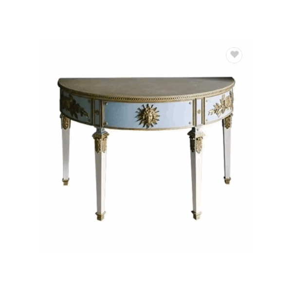 100% Best Quality Handcrafted Half Round Antique Style Console Table / 1