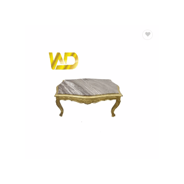 100% Best Quality Living room gold table with marble top antique style / 1