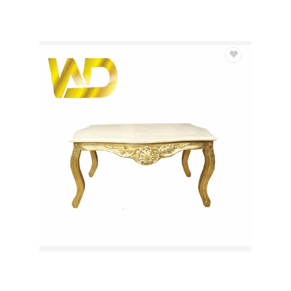 100% Best Quality Living room gold table with marble top antique style / 6