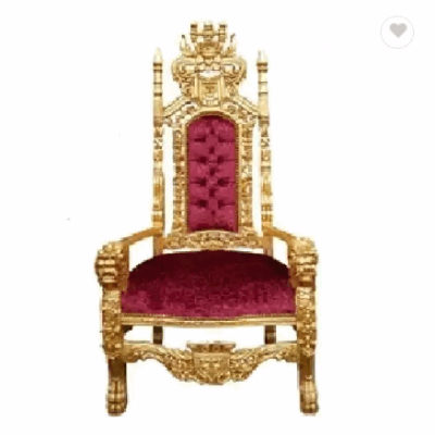 Bride and Groom Wedding Chairs / Carved Lion King Throne Chairs cheap price