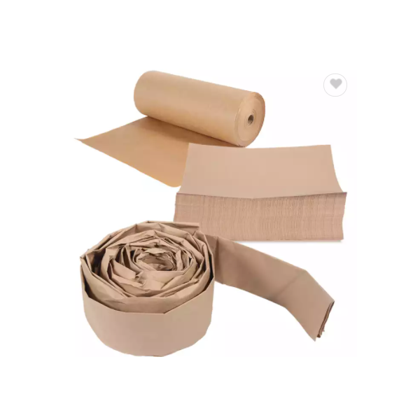 GRS Eco Friendly Void Fill Kraft Paper Brown Wrapping Paper Roll for Packing & Moving Fan Fold Cushi / 3