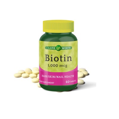 Lifeworth biotin tablet 5000 mcg oem for hair nail and skin