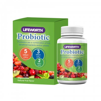 Lifeworth Private high quality probiotic gummies multivitamin Multi-flavors detox gummy candy