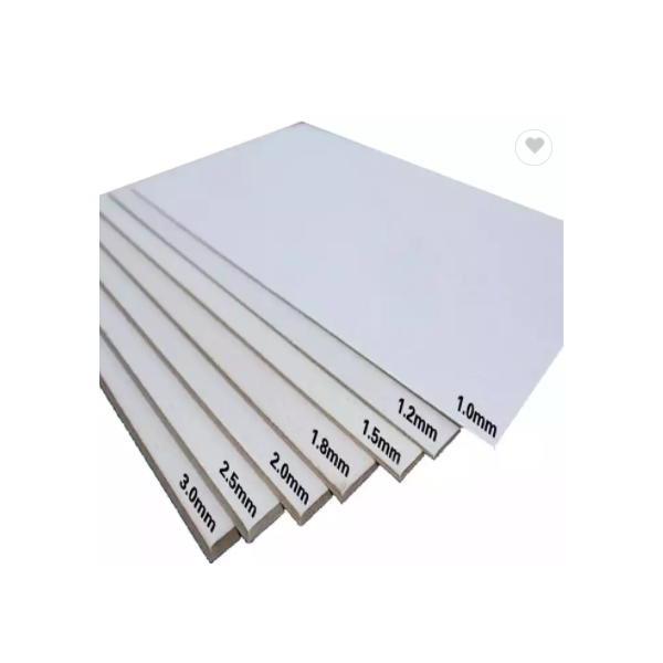 Factory supplier white cardboard in roll cardboard sheet white 2mm gray white cardboard sheet / 3