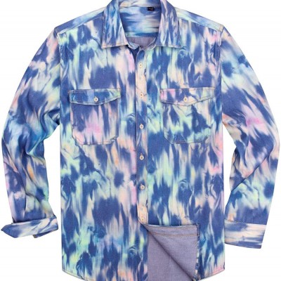 China Custom Different Kinds Of Comfortable Printed Casual Long Sleeve Men Flannel Shirt