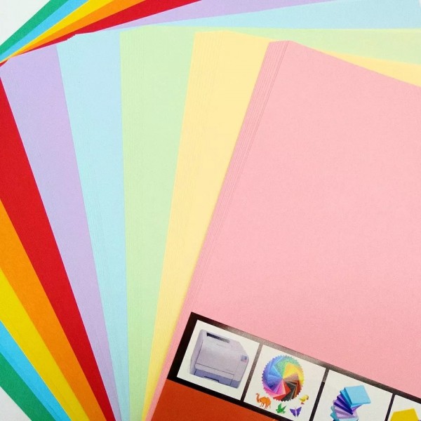 A4 paper 250gsm color cardboard print for kids and office hand origami decoupage / 2