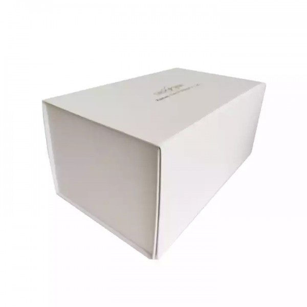 High-end custom logo printing white folding rigid christmas gift box with magnetic closure / 2