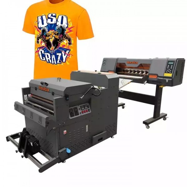 Manufacturer wholesale DTF 60cm T shirt PET Film printer & Powder shaker with double heads I3200-A1  / 3