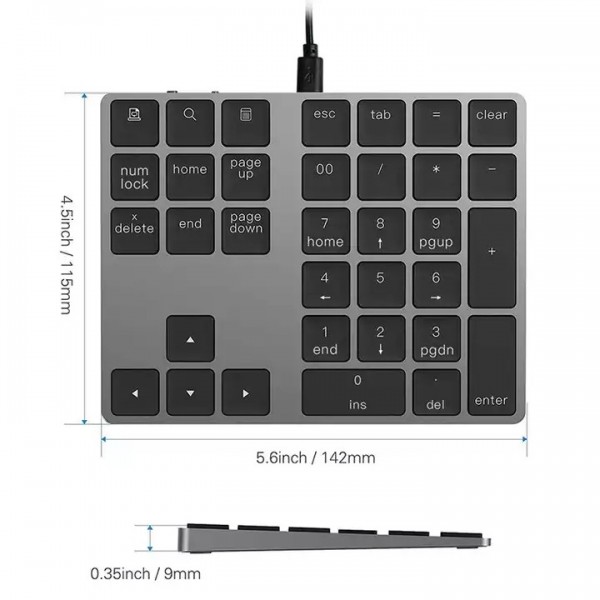 Mini portable slim external wired usb mini numeric keyboard for laptop / 2