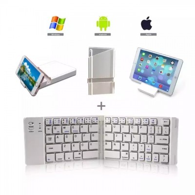 Bluetooth 3.0 Portable Wireless Foldable Bluetooth Keyboard Arabic English mini slim Keyboard
